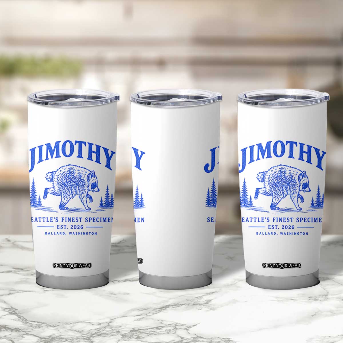 Jimothy Viral Raccoon From Seattle Tumbler Cup Funny Trash Panda Wildlife Seattle Feral Legend