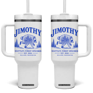 Jimothy Viral Raccoon From Seattle Tumbler With Handle Funny Trash Panda Wildlife Seattle Feral Legend