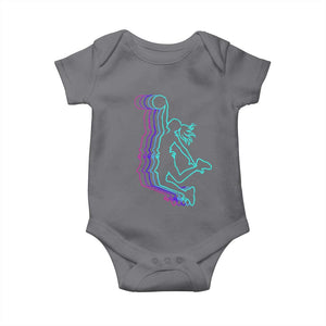 Basketball Girl Baby Onesie Player Slam Dunk Teens Girls TS10 Charcoal Print Your Wear