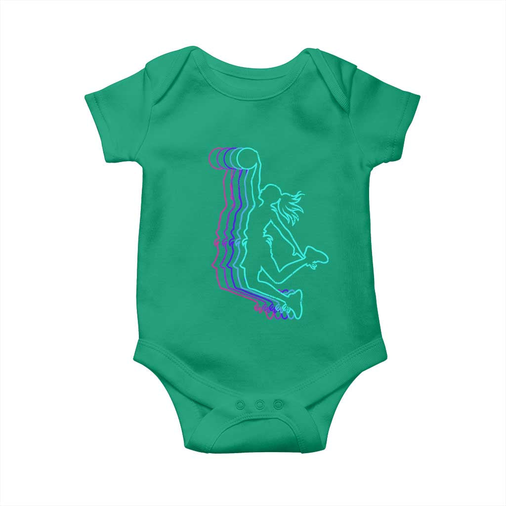 Basketball Girl Baby Onesie Player Slam Dunk Teens Girls TS10 Irish Green Print Your Wear