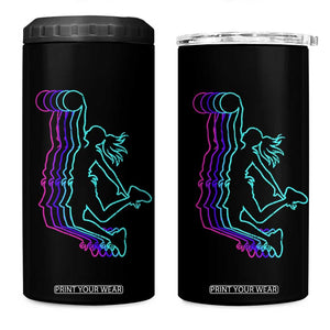 Basketball Girl 4 in 1 Can Cooler Tumbler Player Slam Dunk Teens Girls TS10 One Size: 16 oz Black Print Your Wear