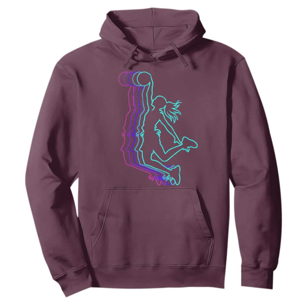 Basketball Girl Hoodie Player Slam Dunk Teens Girls TS10 Maroon Print Your Wear