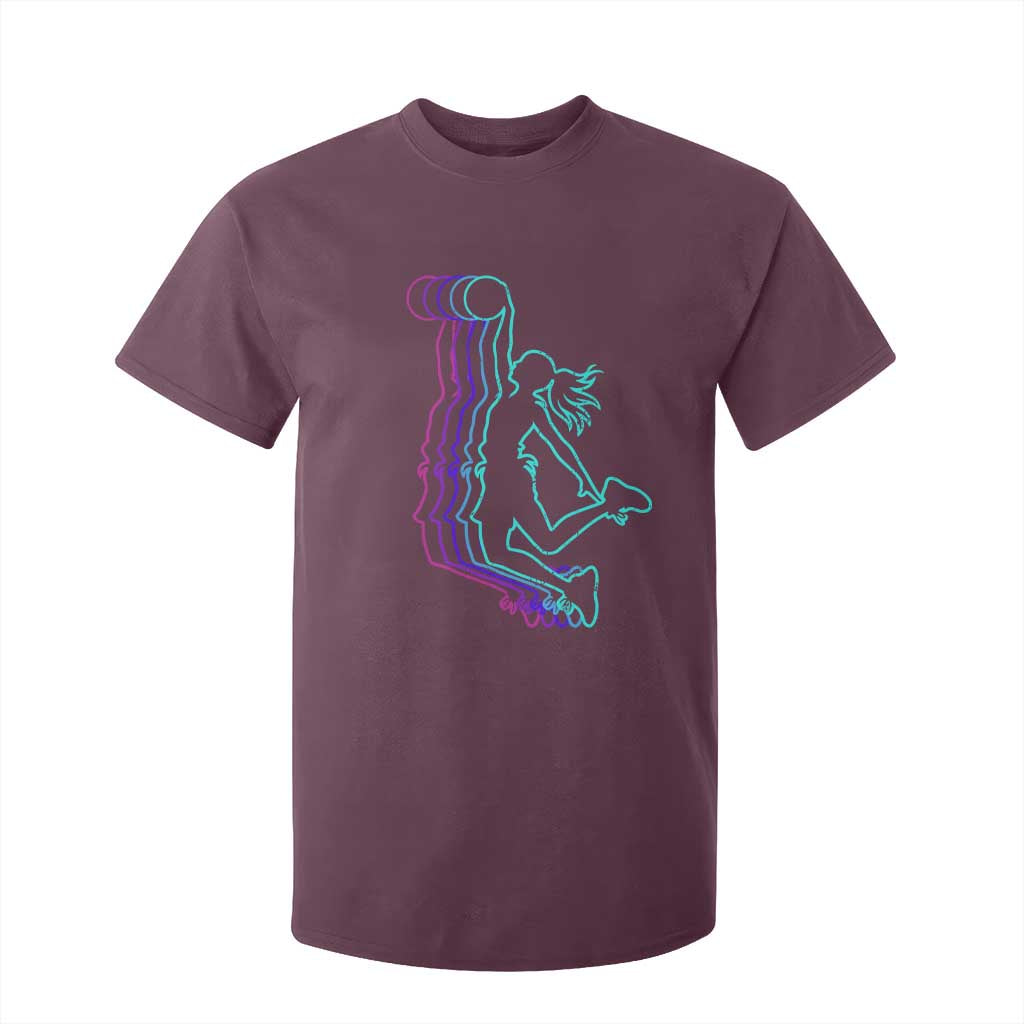 Basketball Girl T Shirt For Kid Player Slam Dunk Teens Girls TS10 Maroon Print Your Wear
