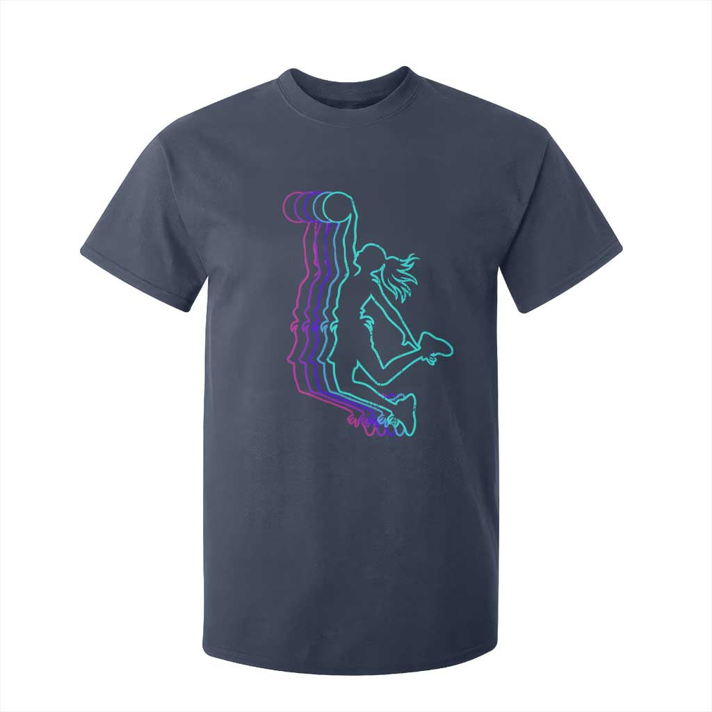 Basketball Girl T Shirt For Kid Player Slam Dunk Teens Girls TS10 Navy Print Your Wear