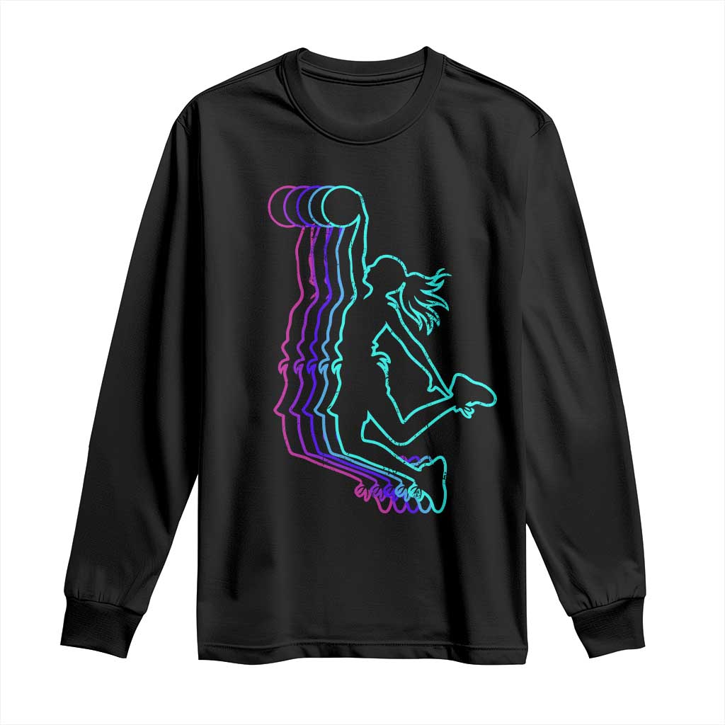 Basketball Girl Long Sleeve Shirt Player Slam Dunk Teens Girls TS10 Black Print Your Wear