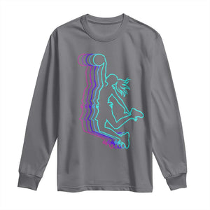 Basketball Girl Long Sleeve Shirt Player Slam Dunk Teens Girls TS10 Charcoal Print Your Wear