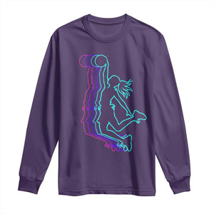 Basketball Girl Long Sleeve Shirt Player Slam Dunk Teens Girls TS10 Purple Print Your Wear