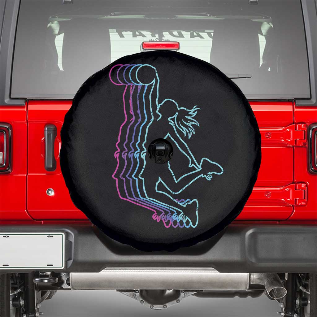 Basketball Girl Spare Tire Cover Player Slam Dunk Teens Girls TS10 Black Print Your Wear