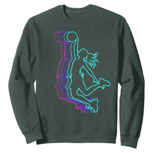 Basketball Girl Sweatshirt Player Slam Dunk Teens Girls TS10 Dark Forest Green Print Your Wear