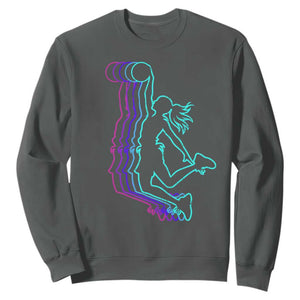 Basketball Girl Sweatshirt Player Slam Dunk Teens Girls TS10 Dark Heather Print Your Wear