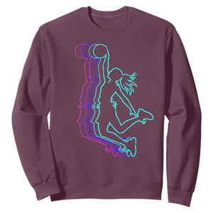 Basketball Girl Sweatshirt Player Slam Dunk Teens Girls TS10 Maroon Print Your Wear