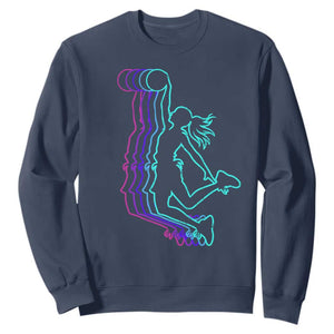 Basketball Girl Sweatshirt Player Slam Dunk Teens Girls TS10 Navy Print Your Wear