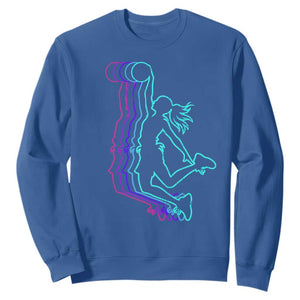 Basketball Girl Sweatshirt Player Slam Dunk Teens Girls TS10 Royal Blue Print Your Wear