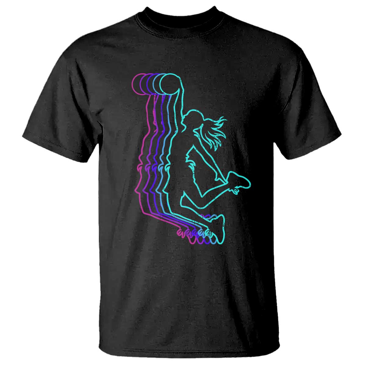 Basketball Girl T Shirt Player Slam Dunk Teens Girls TS10 Black Print Your Wear