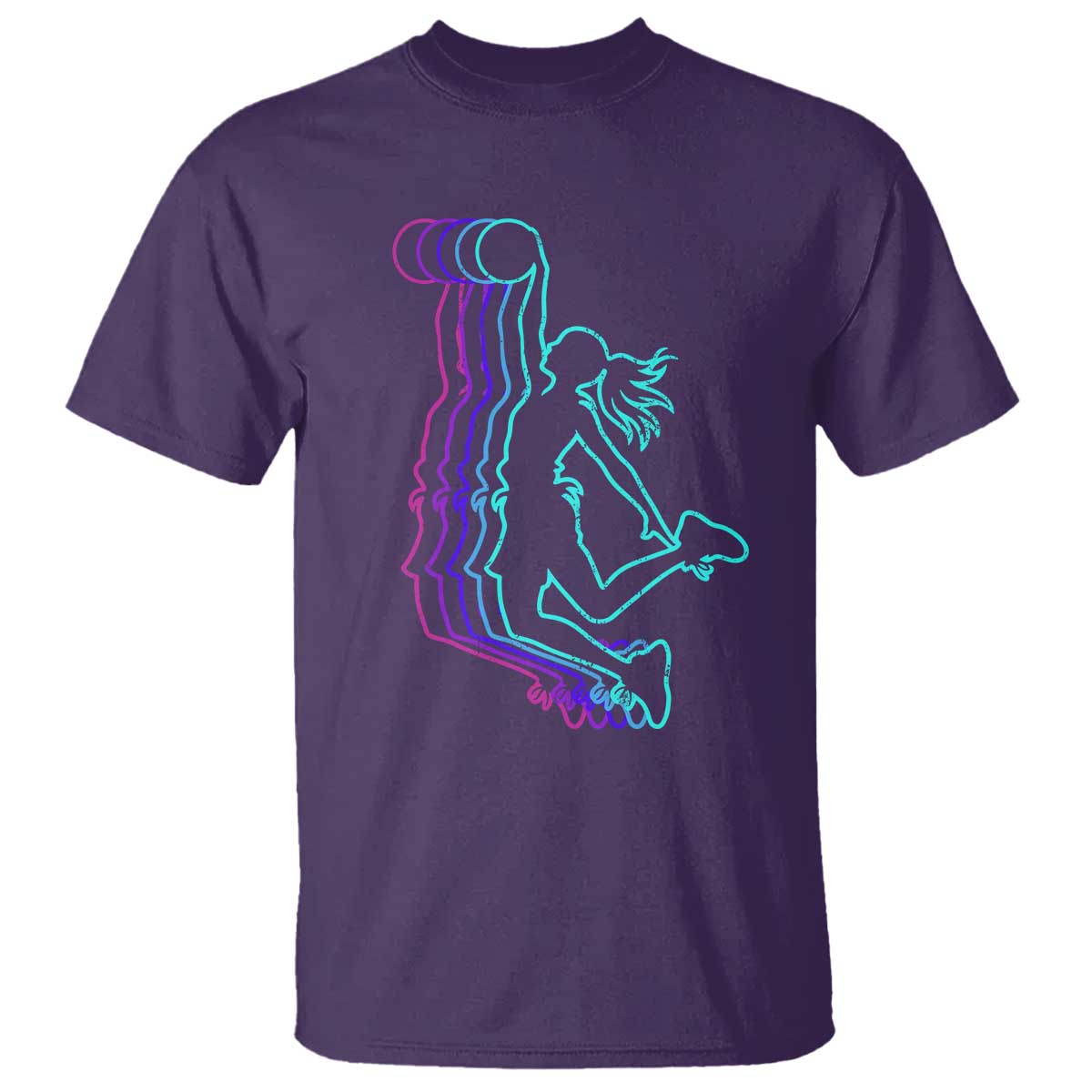 Basketball Girl T Shirt Player Slam Dunk Teens Girls TS10 Purple Print Your Wear