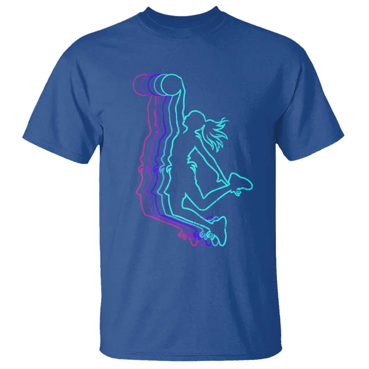 Basketball Girl T Shirt Player Slam Dunk Teens Girls TS10 Royal Blue Print Your Wear