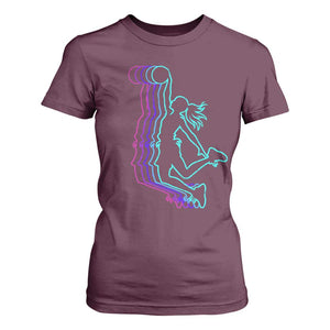 Basketball Girl T Shirt For Women Player Slam Dunk Teens Girls TS10 Maroon Print Your Wear
