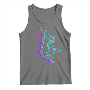 Basketball Girl Tank Top Player Slam Dunk Teens Girls TS10 Black Heather Print Your Wear
