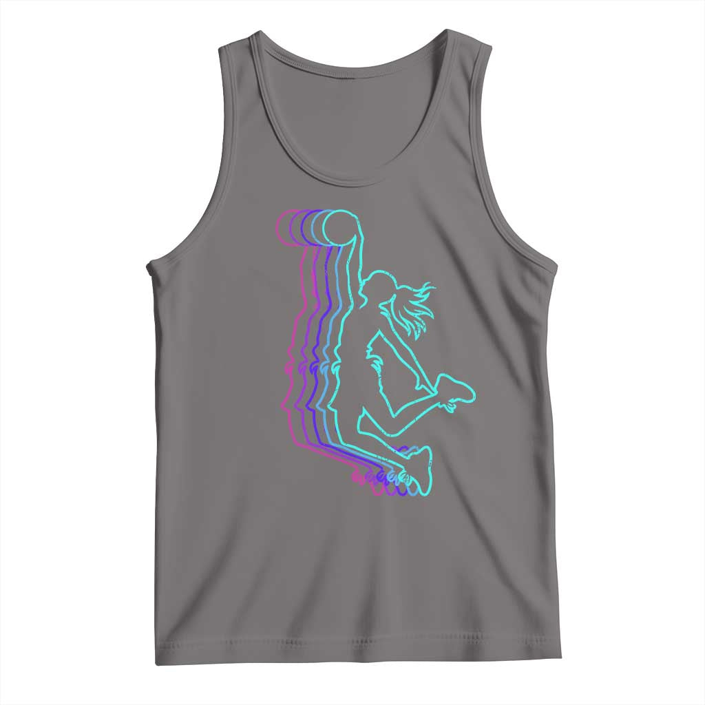 Basketball Girl Tank Top Player Slam Dunk Teens Girls TS10 Deep Heather Print Your Wear