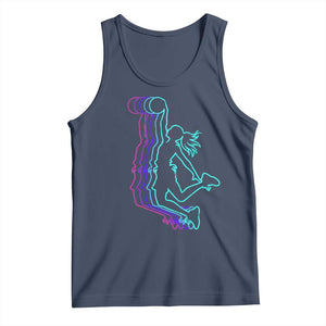 Basketball Girl Tank Top Player Slam Dunk Teens Girls TS10 Navy Print Your Wear