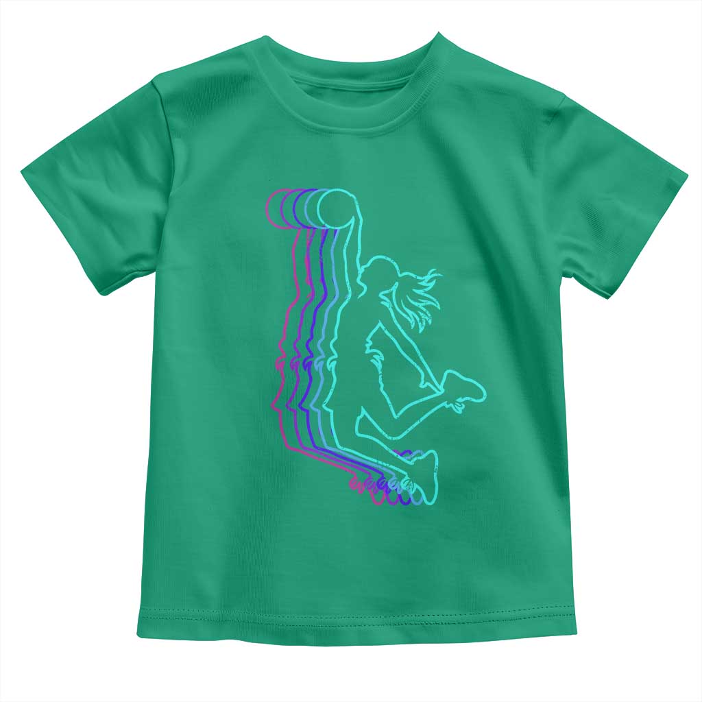 Basketball Girl Toddler T Shirt Player Slam Dunk Teens Girls TS10 Irish Green Print Your Wear
