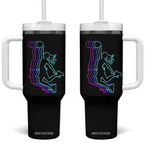 Basketball Girl Tumbler With Handle Player Slam Dunk Teens Girls TS10 One Size: 40 oz Black Print Your Wear