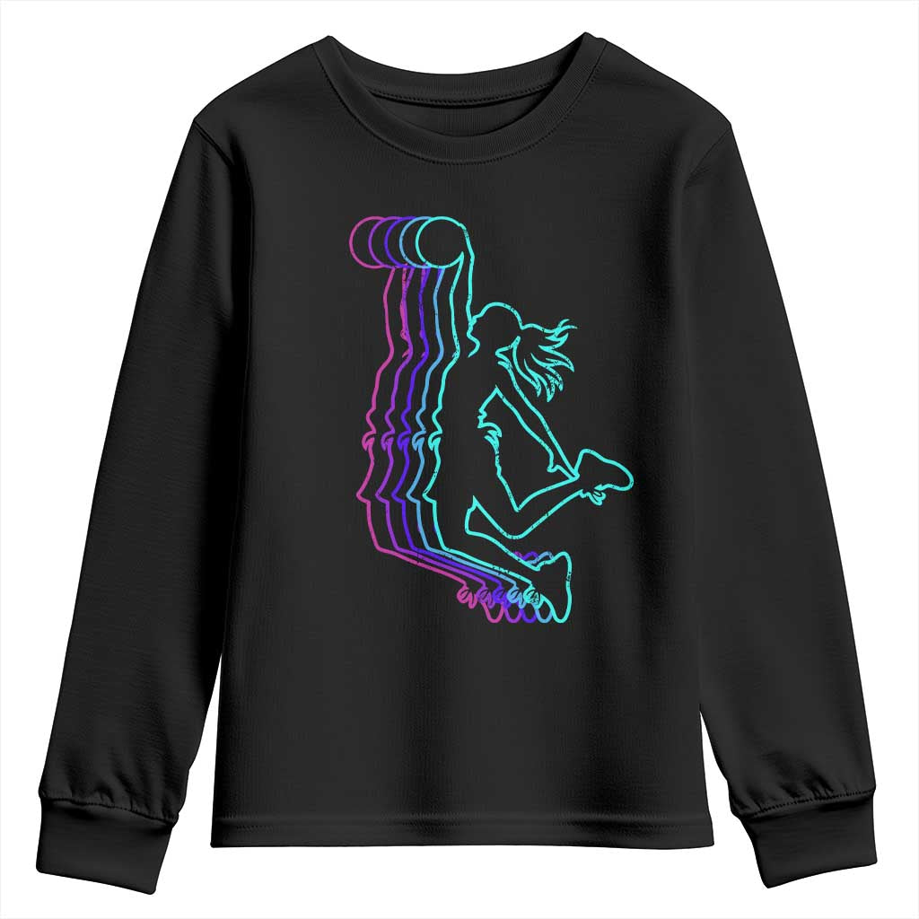 Basketball Girl Youth Sweatshirt Player Slam Dunk Teens Girls TS10 Black Print Your Wear