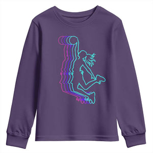 Basketball Girl Youth Sweatshirt Player Slam Dunk Teens Girls TS10 Purple Print Your Wear