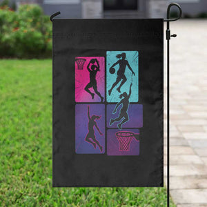 Basketball Girls Garden Flag Retro Neon Girl Dunk Hoop Sports TS10 Print Your Wear
