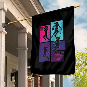 Basketball Girls Garden Flag Retro Neon Girl Dunk Hoop Sports TS10 Print Your Wear