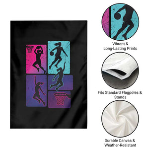 Basketball Girls Garden Flag Retro Neon Girl Dunk Hoop Sports TS10 Print Your Wear