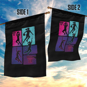 Basketball Girls Garden Flag Retro Neon Girl Dunk Hoop Sports TS10 Print Your Wear
