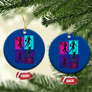 Basketball Girls Ceramic Ornament Retro Neon Girl Dunk Hoop Sports TS10 1pc Blue Print Your Wear