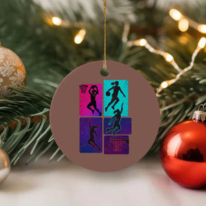 Basketball Girls Ceramic Ornament Retro Neon Girl Dunk Hoop Sports TS10 1pc Mocha Print Your Wear