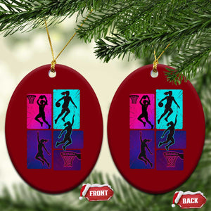 Basketball Girls Ceramic Ornament Retro Neon Girl Dunk Hoop Sports TS10 Print Your Wear