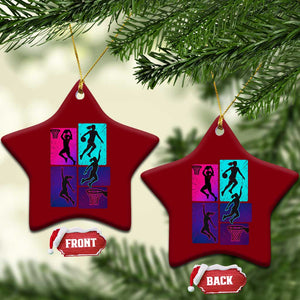 Basketball Girls Ceramic Ornament Retro Neon Girl Dunk Hoop Sports TS10 Print Your Wear