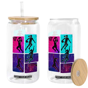 Basketball Girls Glass Can Retro Neon Girl Dunk Hoop Sports TS10 Print Your Wear
