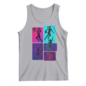 Basketball Girls Tank Top Retro Neon Girl Dunk Hoop Sports TS10 Athletic Heather Print Your Wear
