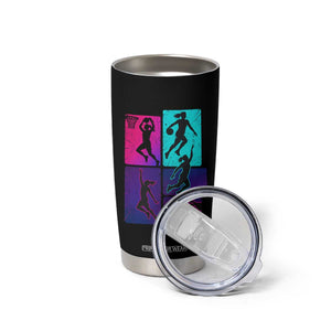 Basketball Girls Tumbler Cup Retro Neon Girl Dunk Hoop Sports TS10 Print Your Wear