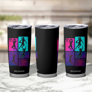 Basketball Girls Tumbler Cup Retro Neon Girl Dunk Hoop Sports TS10 Print Your Wear