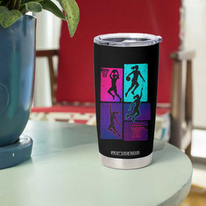 Basketball Girls Tumbler Cup Retro Neon Girl Dunk Hoop Sports TS10 Print Your Wear