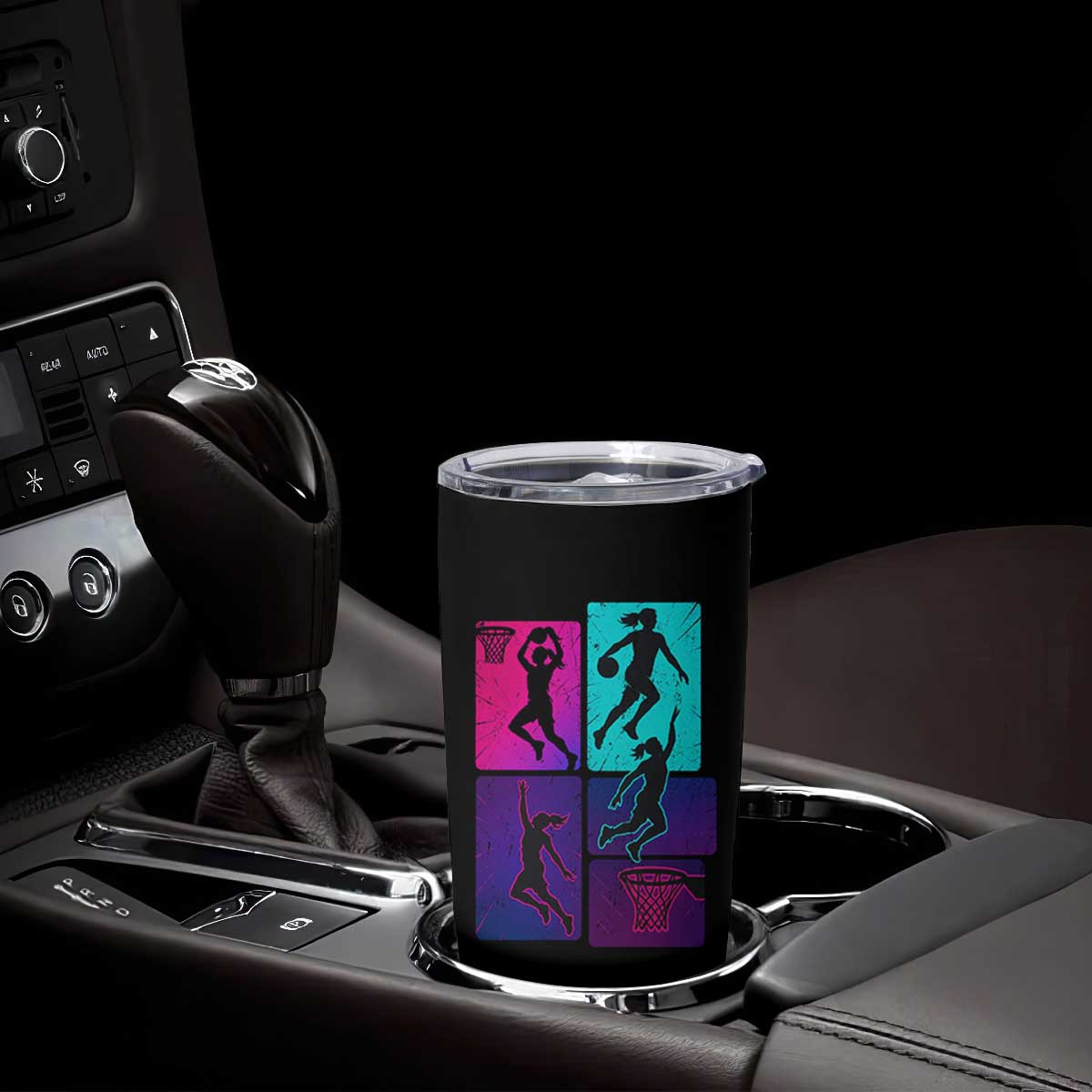 Basketball Girls Tumbler Cup Retro Neon Girl Dunk Hoop Sports TS10 Print Your Wear