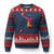 Basketball Girls Ugly Christmas Sweater Retro Vintage Watercolors Sport Splash Hoop Net Slam Dunk TS10 Navy Red Print Your Wear