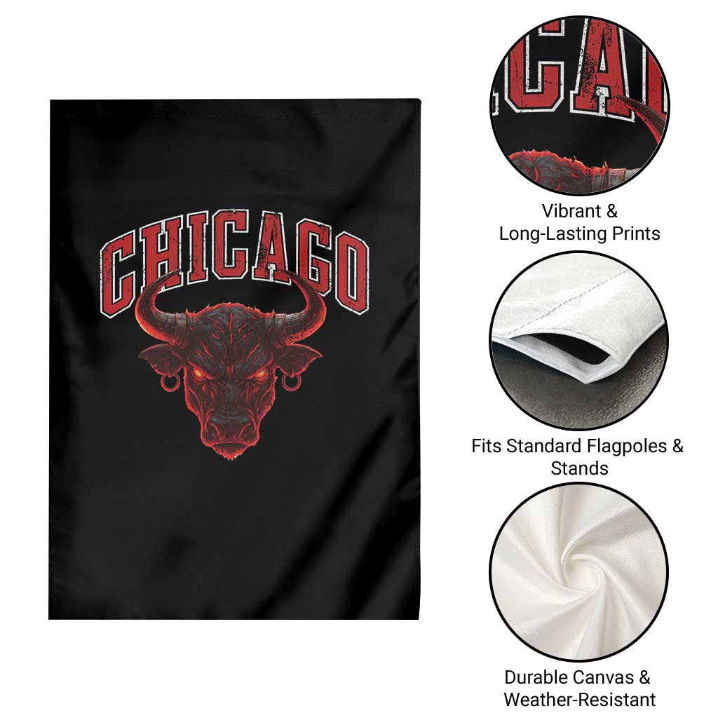 Retro Chicago Garden Flag Bulls Mascot Team Spirit Vintage Basketball Fan TS10 Print Your Wear