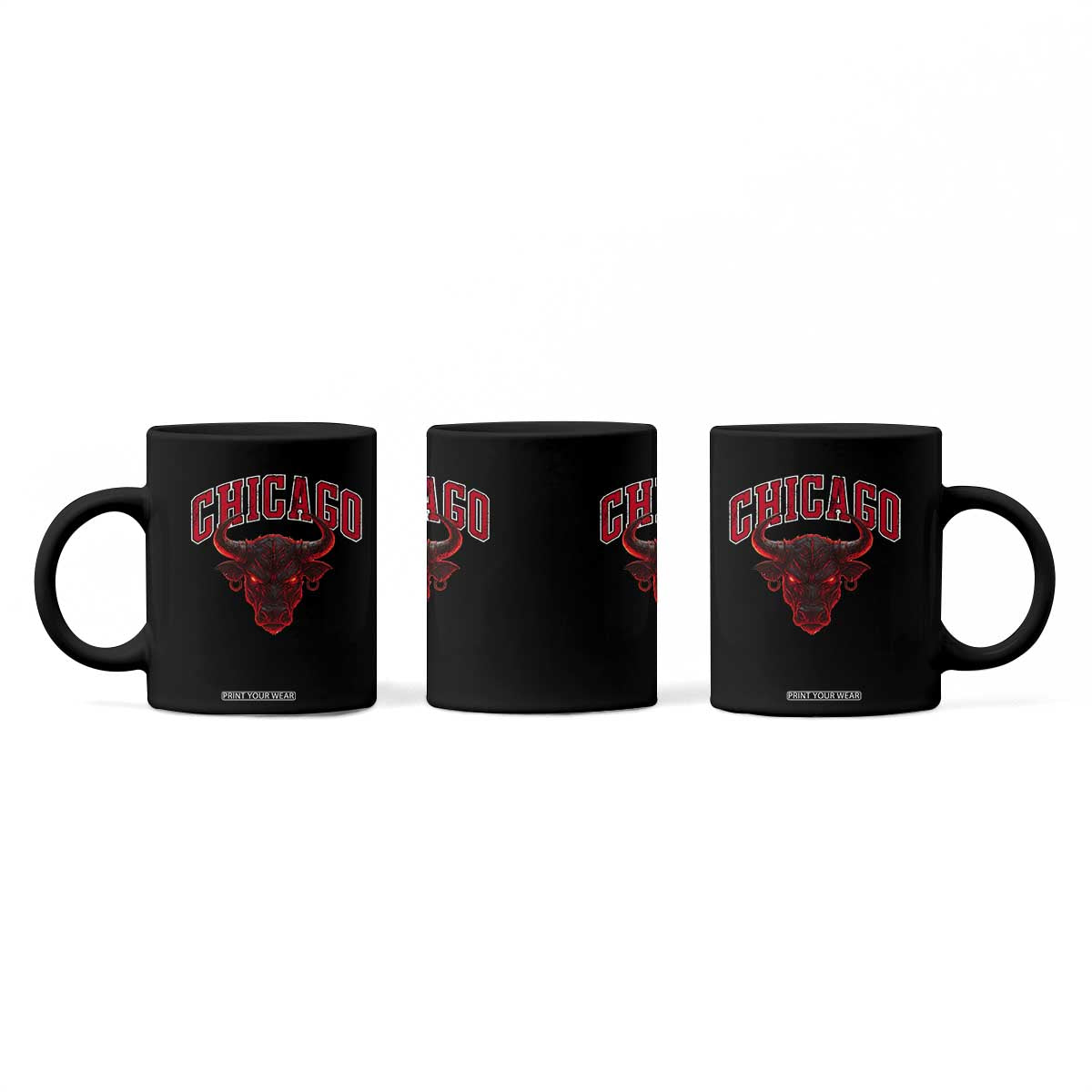 Retro Chicago Coffee Mug Bulls Mascot Team Spirit Vintage Basketball Fan TS10 Print Your Wear