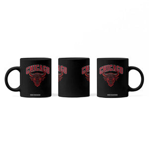 Retro Chicago Coffee Mug Bulls Mascot Team Spirit Vintage Basketball Fan TS10 Print Your Wear