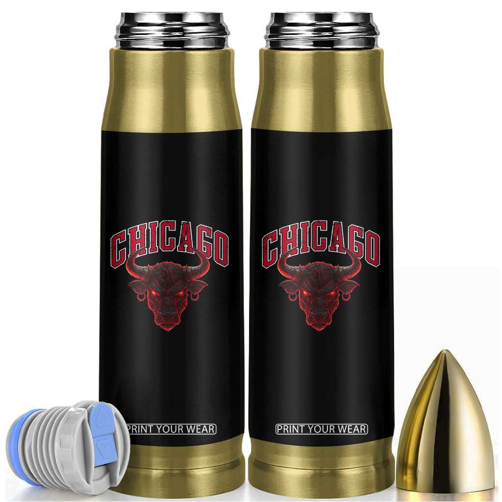 Retro Chicago Bullet Tumbler Bulls Mascot Team Spirit Vintage Basketball Fan TS10 Black Print Your Wear