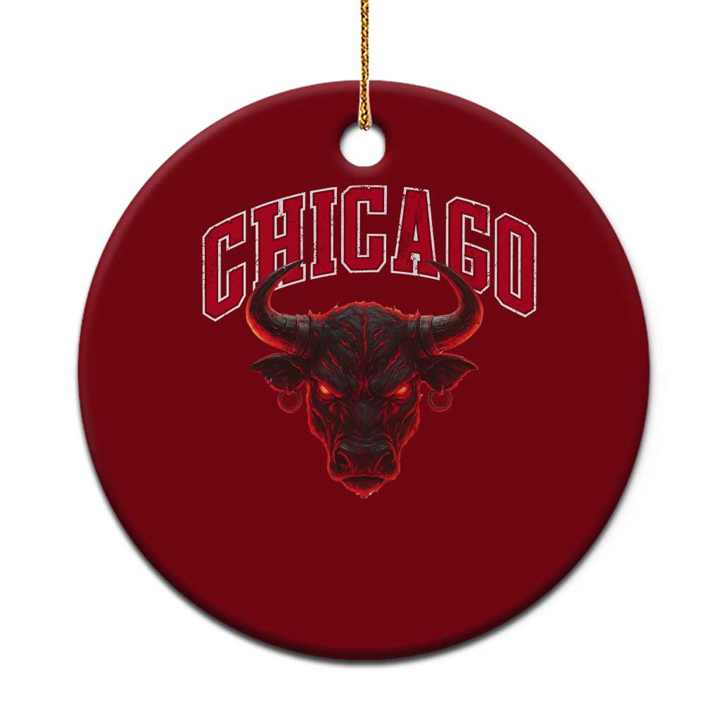 Retro Chicago Ceramic Ornament Bulls Mascot Team Spirit Vintage Basketball Fan TS10 1pc Red Print Your Wear