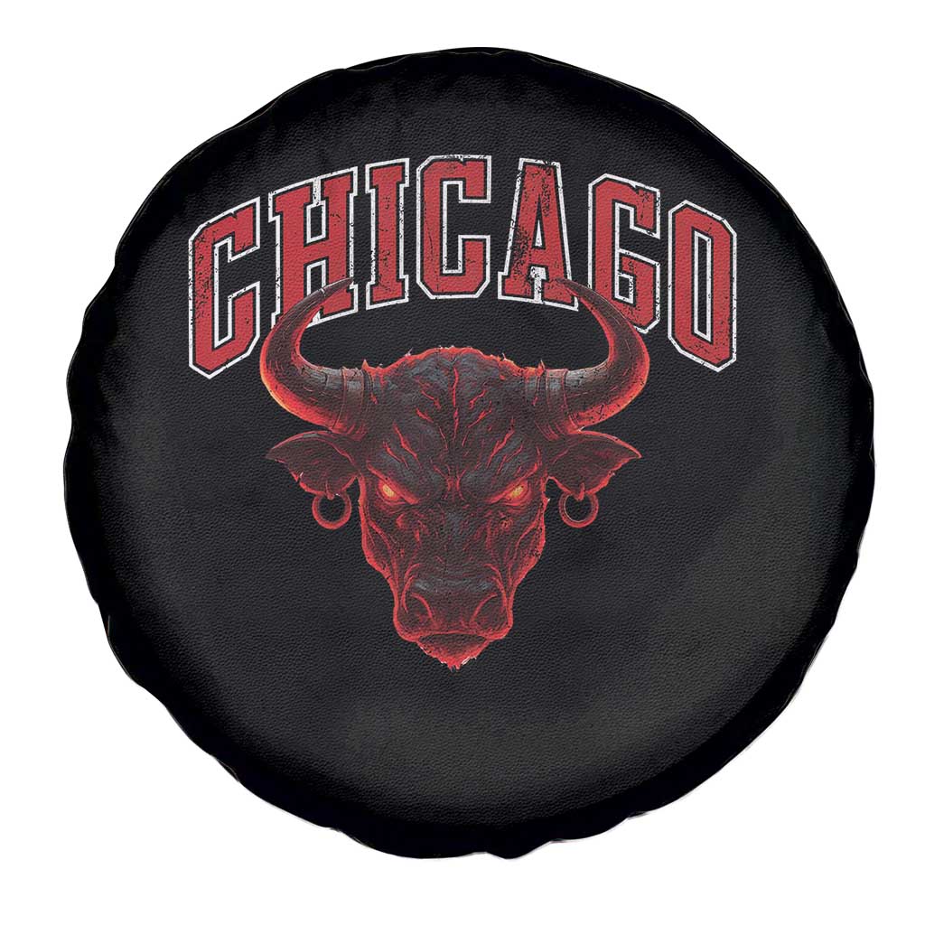 Retro Chicago Spare Tire Cover Bulls Mascot Team Spirit Vintage Basketball Fan TS10 Print Your Wear