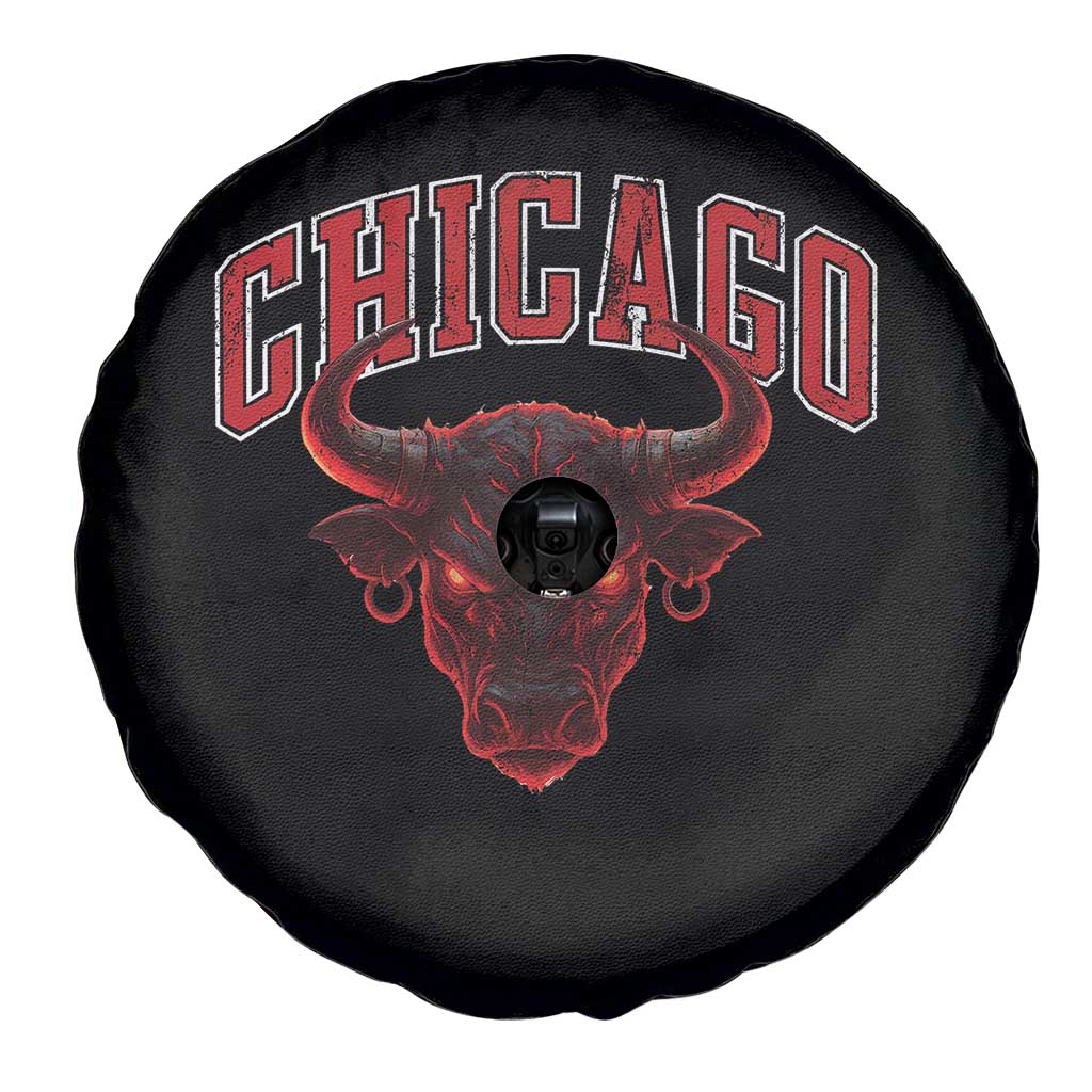 Retro Chicago Spare Tire Cover Bulls Mascot Team Spirit Vintage Basketball Fan TS10 Print Your Wear